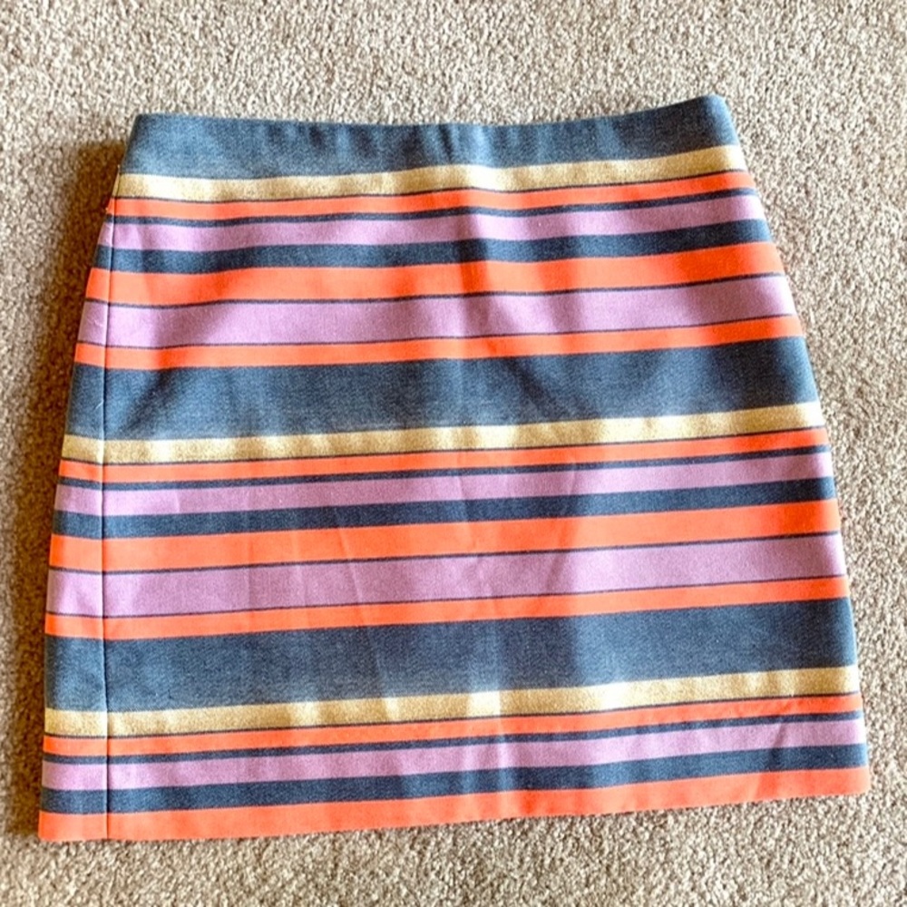 J. Crew Striped Mini Skirt